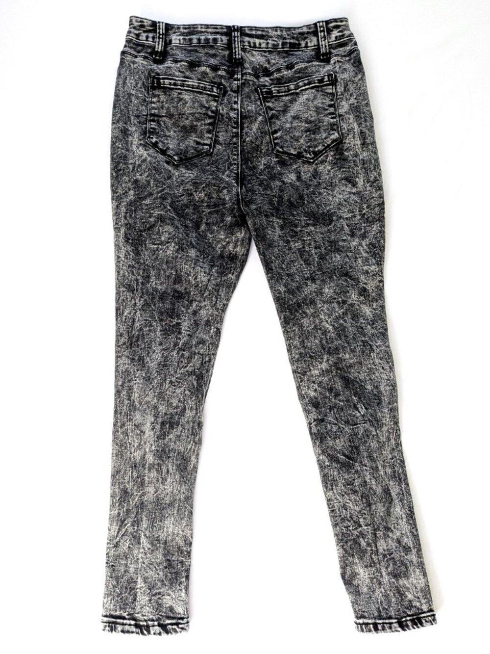 Distressed Black Bamboo Jeans - Girl's 15/16 - Youth Skinny Destroyed Look - Picture 3 of 6